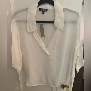 J. Crew Women's Cream Blouse